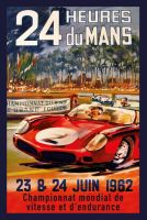 Blechschild-24 HEURES DU MANS-JUIN 1962