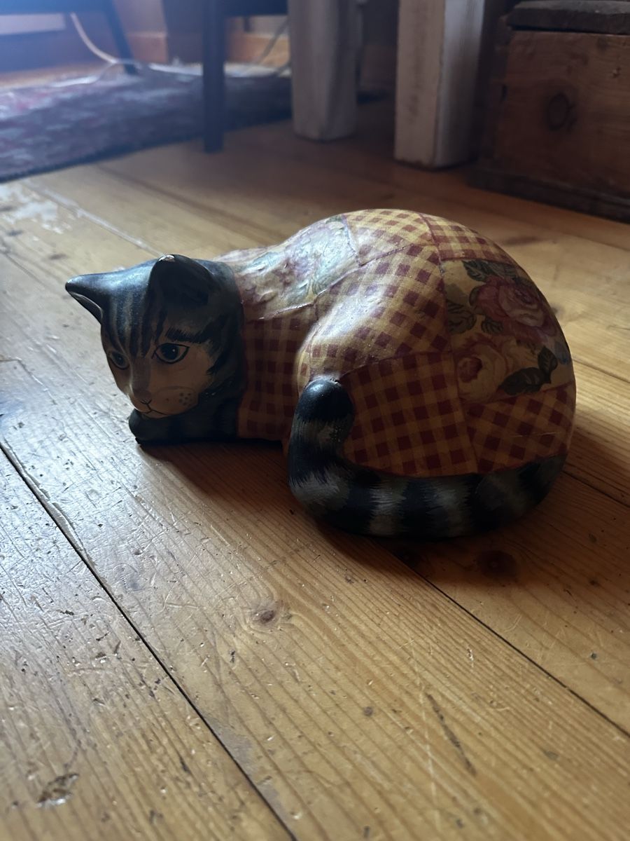 Figuren: Zwei Katzen aus Pappmaché – Gebraucht aus Donat von troja007 1