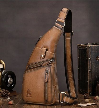 Umhängetasche aus Leder Crazy Clark - Sac à bandoulière