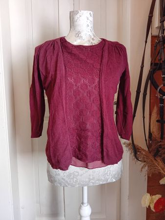 Damenpullover mit Spitze, Orsay, Gr. S