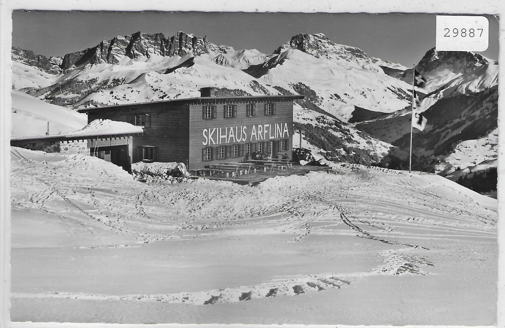 Cartoline postali: Skihaus Arflina Fideriser Heuberge – Usato da Ettingen venduto da Kartenplanet
