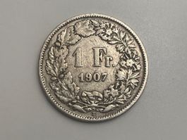 1 Fr. 1907 - selten!