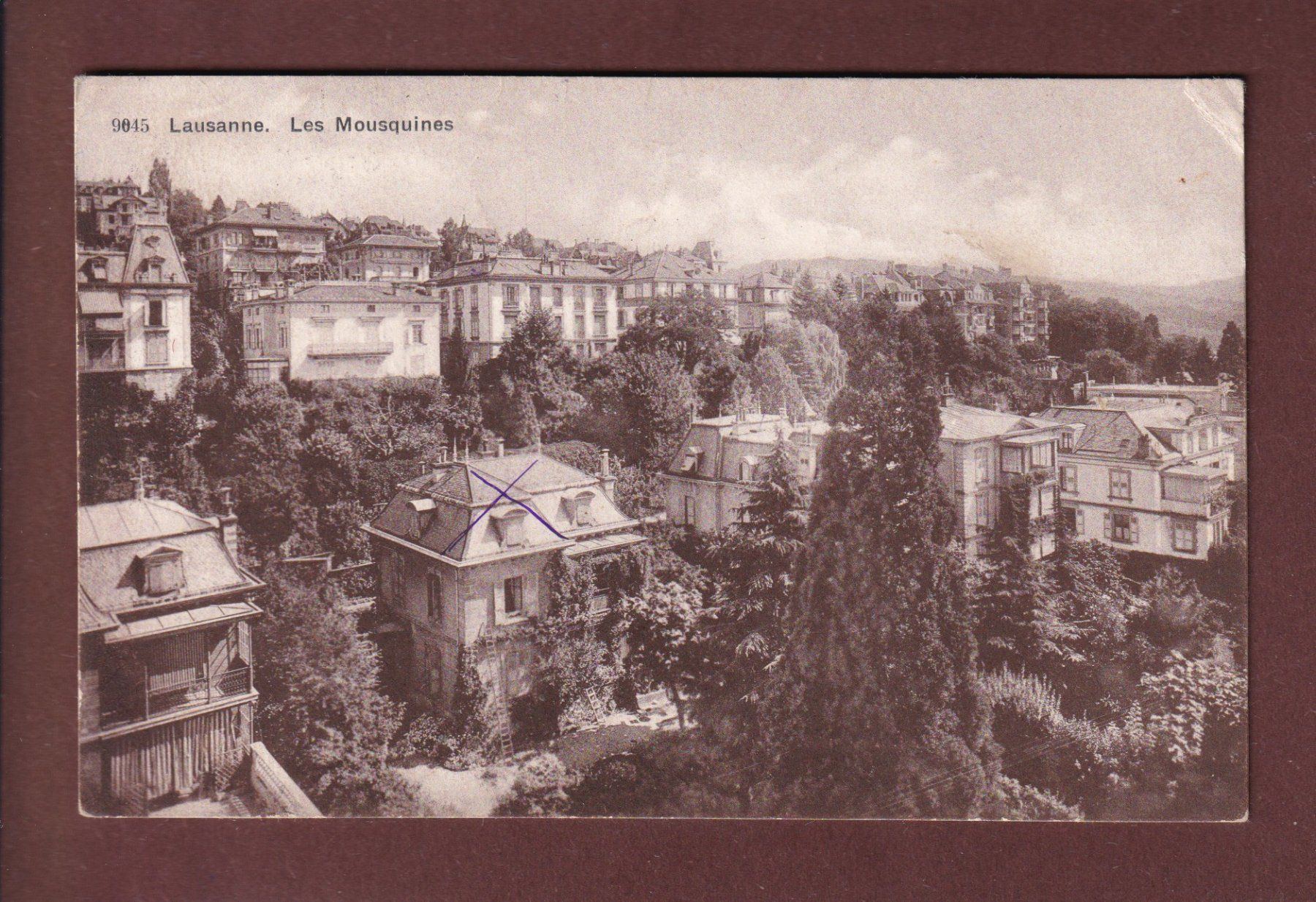 Cartoline postali: LAUSANNE - Les Mousquines - 1919 // pli d'angle // – Usato da Pully venduto da nicecards