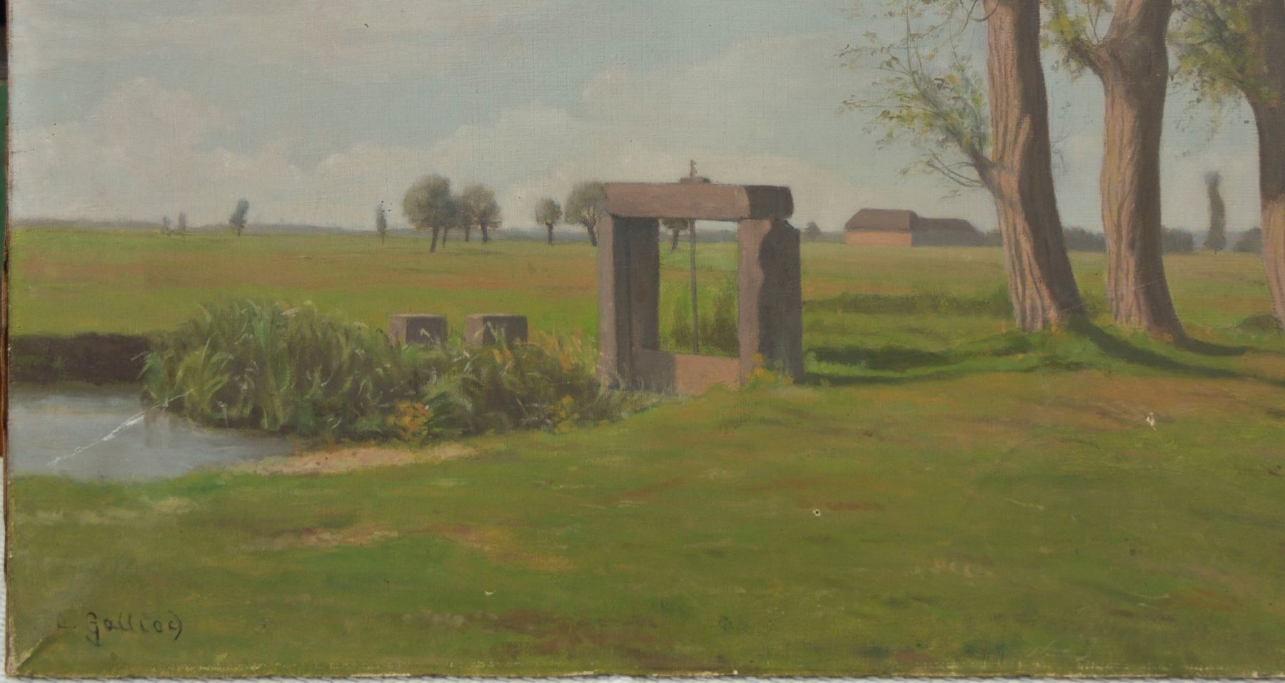 Gemälde: A. Galliod  – Feldlandschaft – Gebraucht aus Basel von bigmbh 2