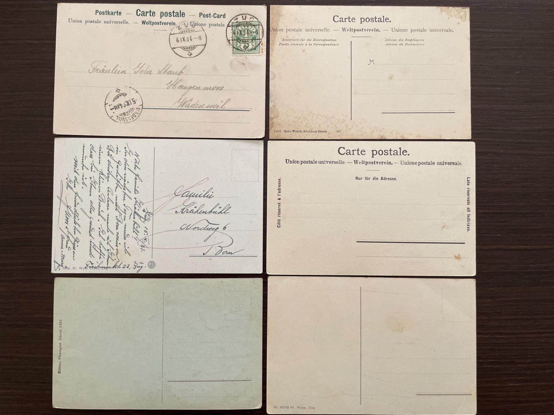 Cartoline postali: ZUG Lot von 25 Ansichtskarten im Kleinformat – Usato da Wald ZH venduto da TLILEF 2