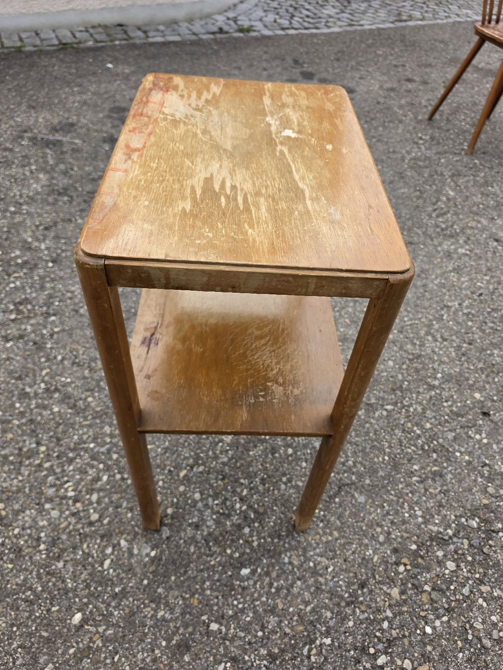 Tavoli: Holz Taburett / Tischchen mit Ablage, Vintage Look – Usato da Mettlen venduto da elios0888 3