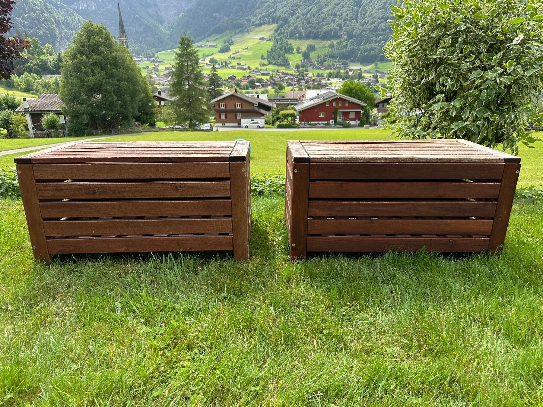 1x Garden storage box wood Ikea NÄMMARÖ 🤎 Gartenbox Holz (Gebraucht) in Zuerich für CHF 40 – nur Abholung auf Ricardo kaufen