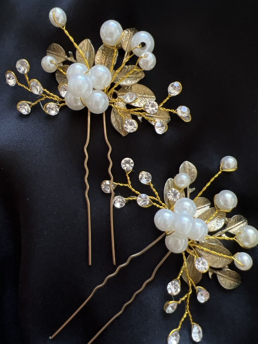 Accessori per capelli: Braut Haarnadeln, 2 Stk, Neu – Nuovo (secondo la descrizione) da Menzingen venduto da nas_6ncr 1