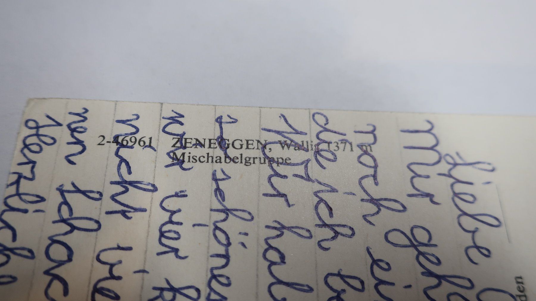 Cartes postales: Zeneggen Wallis Mischabelgruppe 1975 – Défectueux à Cormoret par Pascalll2001 9