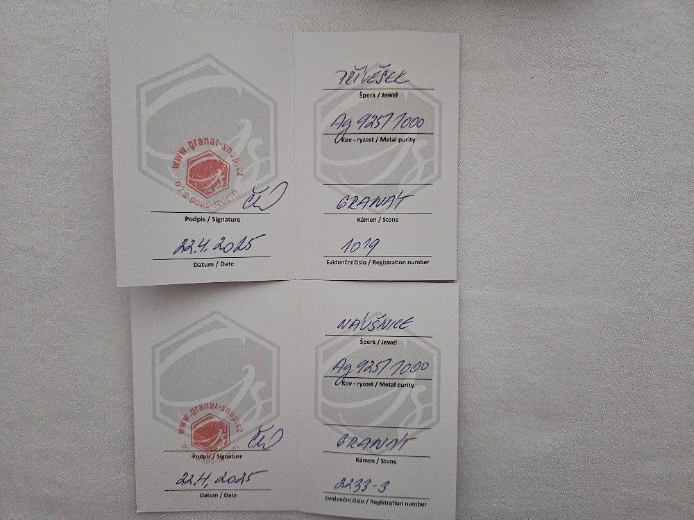 Ciondoli: Silberset Bohmischer Granat – Usato da Sargans venduto da Chicco051 3
