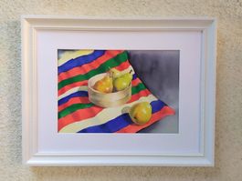 Aquarellmotiv mit Birnen
