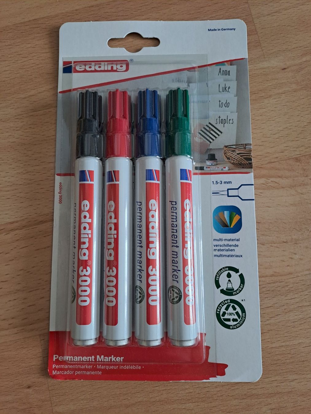 Edding Penna & Evidenziatori: Edding, 4 verschiedene Farben – Nuovo e nell'imballaggio originale da Hombrechtikon venduto da Rada039