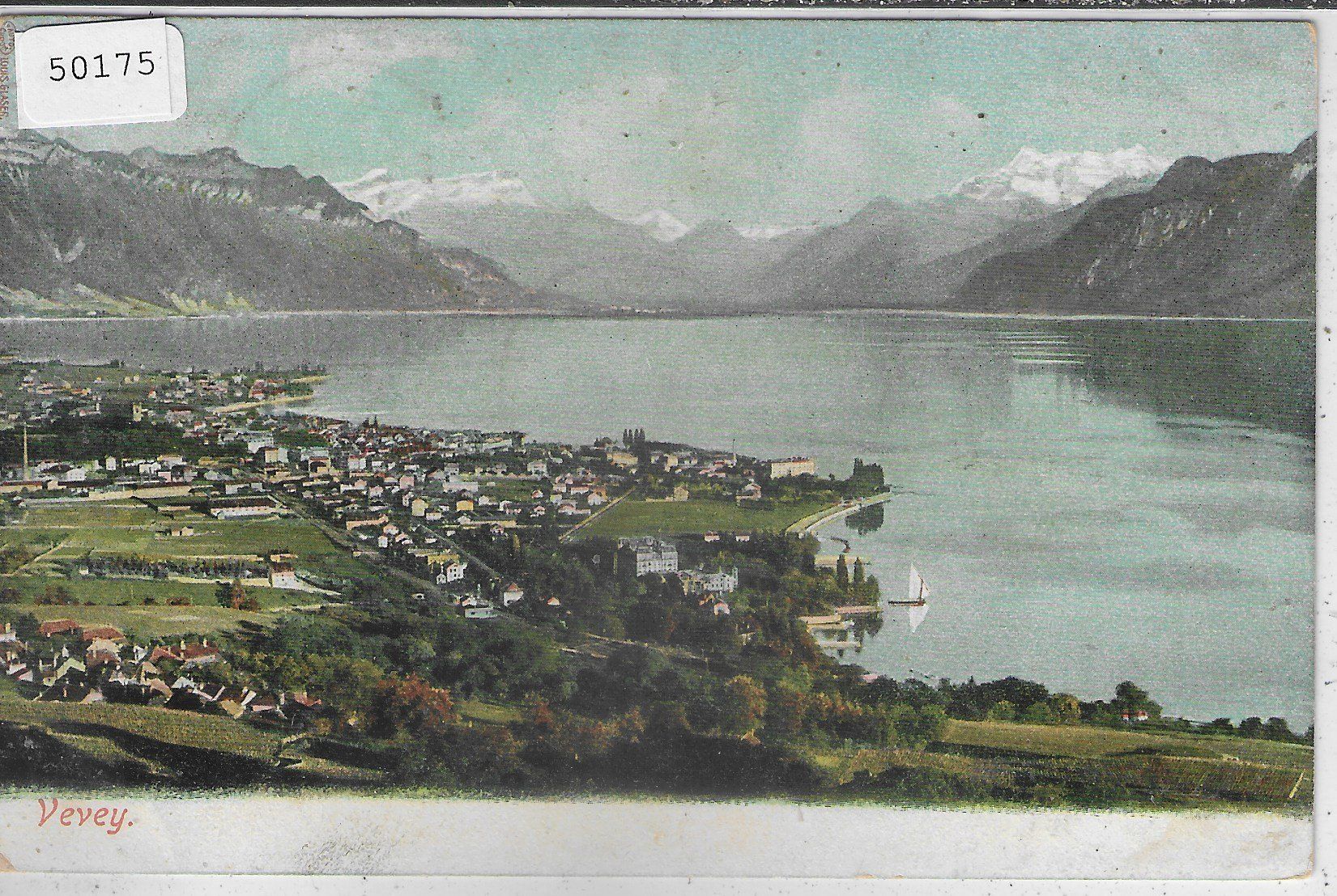 Cartoline postali: Vevey - Vue generale – Usato da Ettingen venduto da Kartenplanet