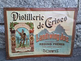 Metallschild Distillerie de Cerises Landtwing gebraucht