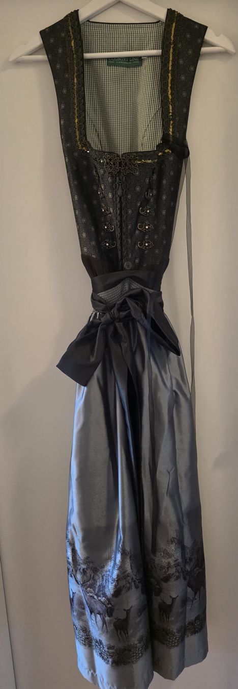 Vestiti: Dirndl lang dunkelgrün Gr. 38 neu – Nuovo e nell'imballaggio originale da Wädenswil venduto da nad_cpx6 1