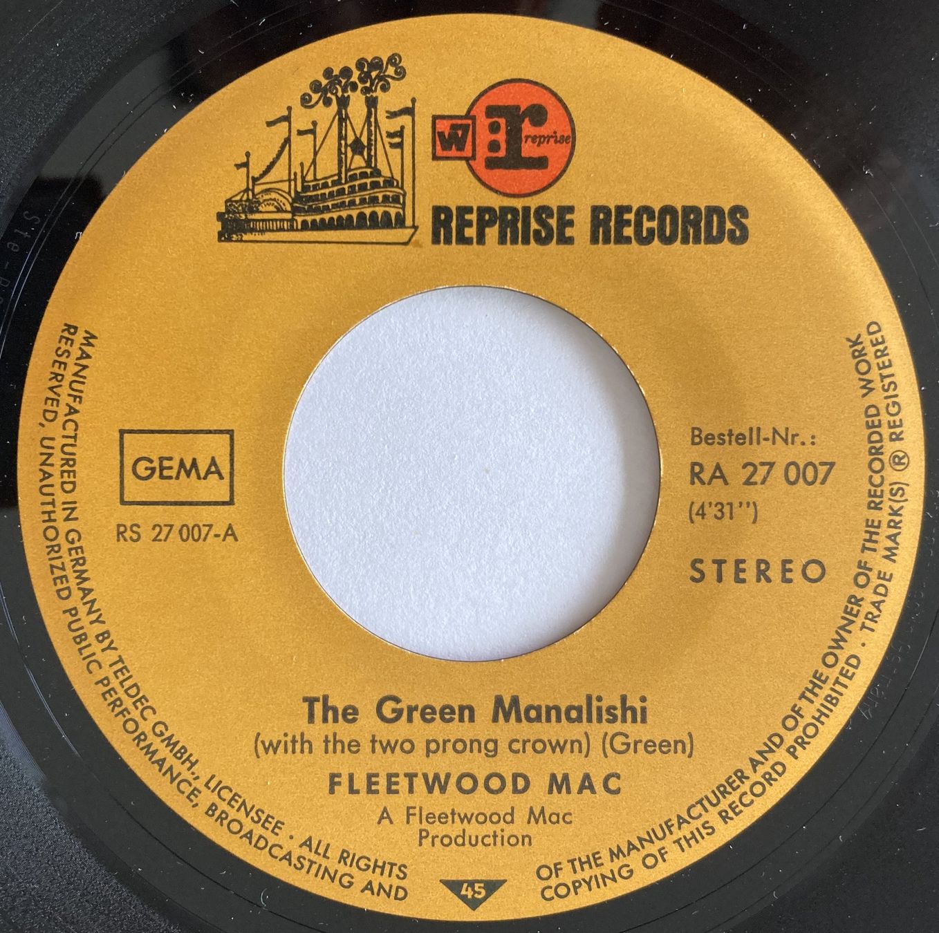 Dischi in vinile: FLEETWOOD MAC - THE GREEN MANALISHI – Usato da Bottens venduto da hotter-than-hell 2