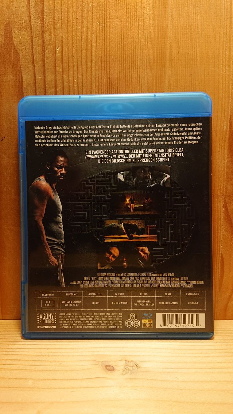 Tutti i DVDs: LEGACY Blu-Ray mit Idris Elba – Usato da Wilderswil venduto da Exebub 1