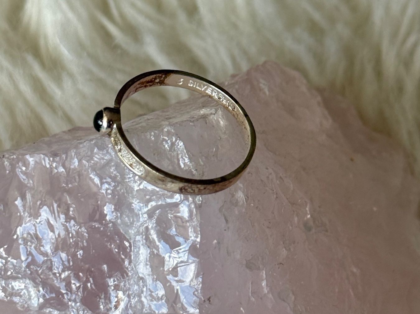Anelli: Ring Silber 925 mit grünem Stein – Usato da Istighofen venduto da Ringparadies 1