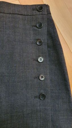 Eleganter vintage maxirock, Gr. 38, grau