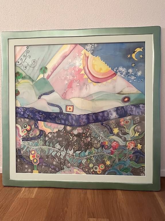 Foto & Immagini: Seidenbild mit Kunstrahmen – Usato da Zuerich venduto da Violinen