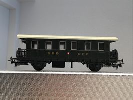 LILIPUT H0 SBB CFF Wagen Grün Top Zustand! Selten!
