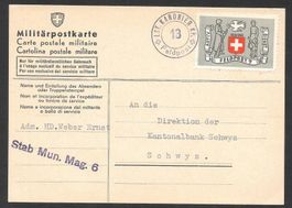 Militärpostkarte Feldpost 7 1939/45 Militärmarke 6