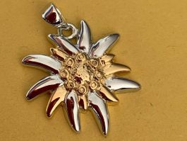 Silberanhänger EDELWEISS gold/silber