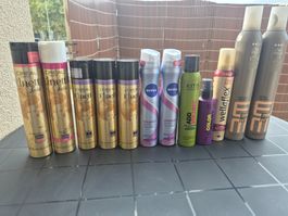 Haarspray und Haarpflege Set L'Oreal Wella Nivea KMS Nagelne