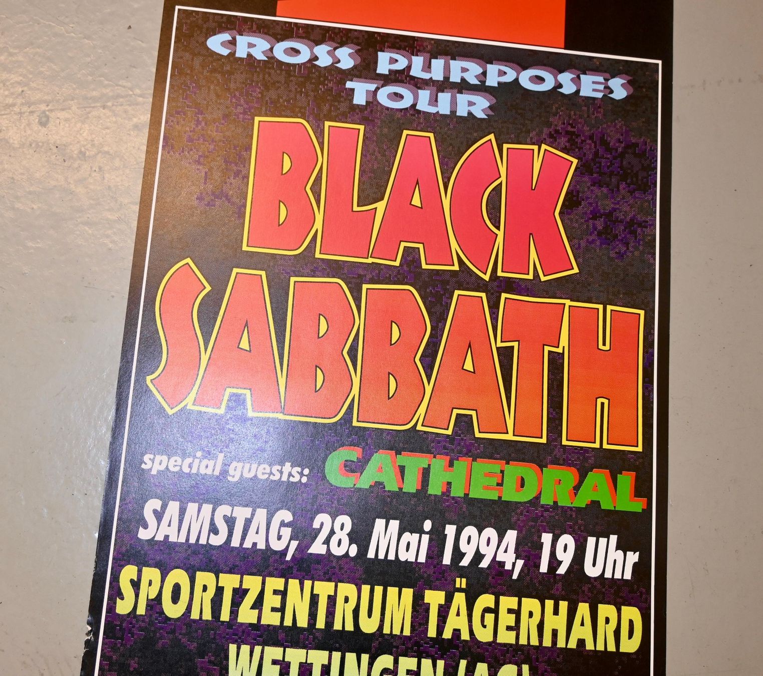 Dischi in vinile: Orginal BLACK SABBATH Konzert Poster 1994 Wettingen – Usato da Pfaffhausen venduto da mono_rec 3