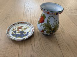 Vase und Teller, Keramik, F. Zauli Faenza