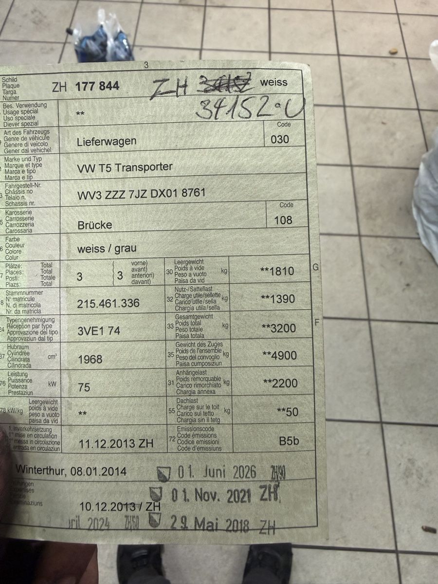 VW Veicoli commerciali: VW T5 Transporter Pritsche FRISCH AB MFK – Usato da Frauenfeld venduto da Anonym8500 6