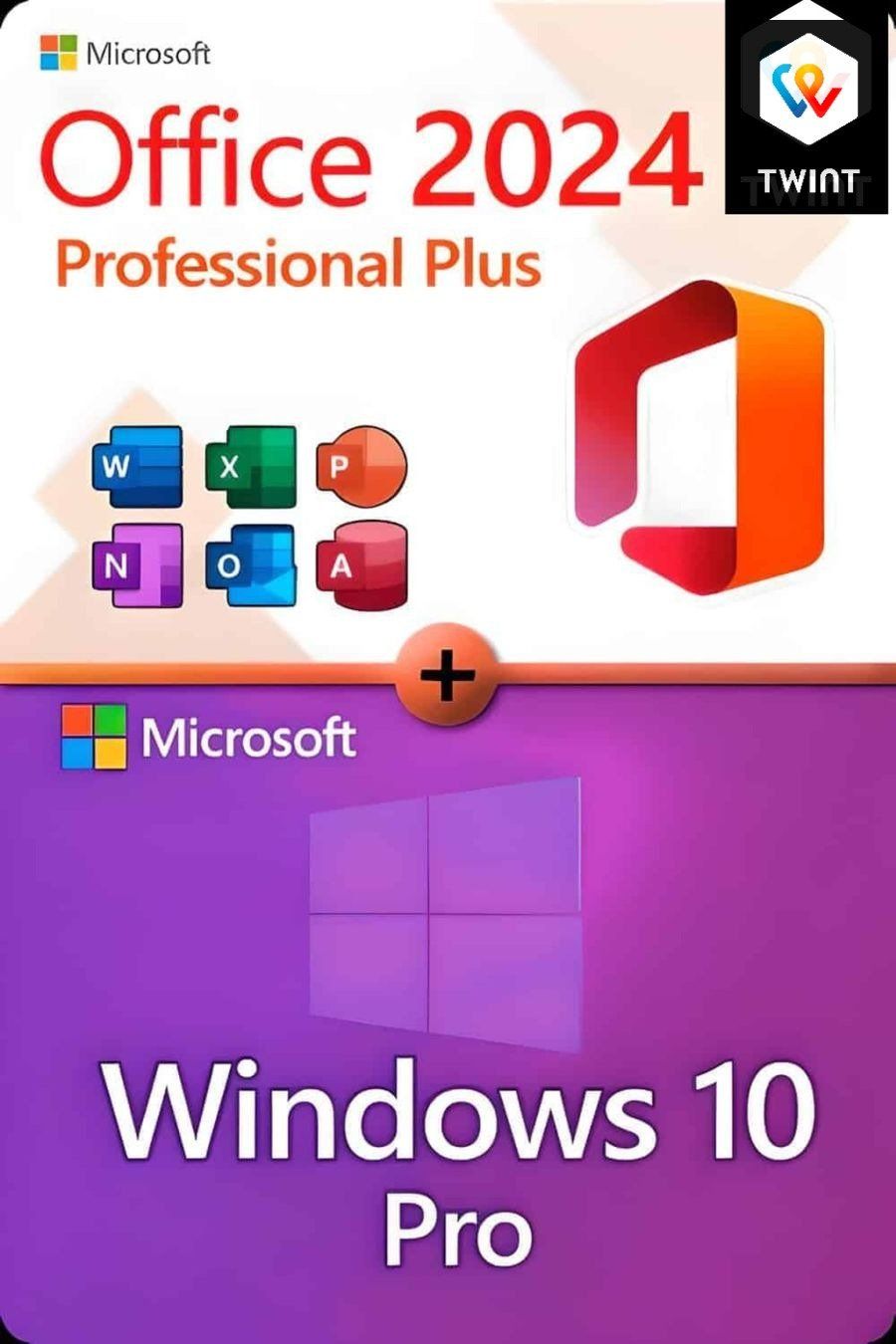 Microsoft Applications: Microsoft Windows 10 Pro & Office 2024 Professional Plus – D'occasion à Saignelégier par onekeystore