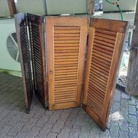 Holz-Lamellenläden 4-teilig vintage, shabby chic, guter Zust