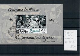 Marken-Block Centenario de Picasso 25.OKT.73 MADRIA