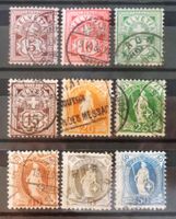 1882–1906: Chiffre & Hélvétie debout, 9 timbres O