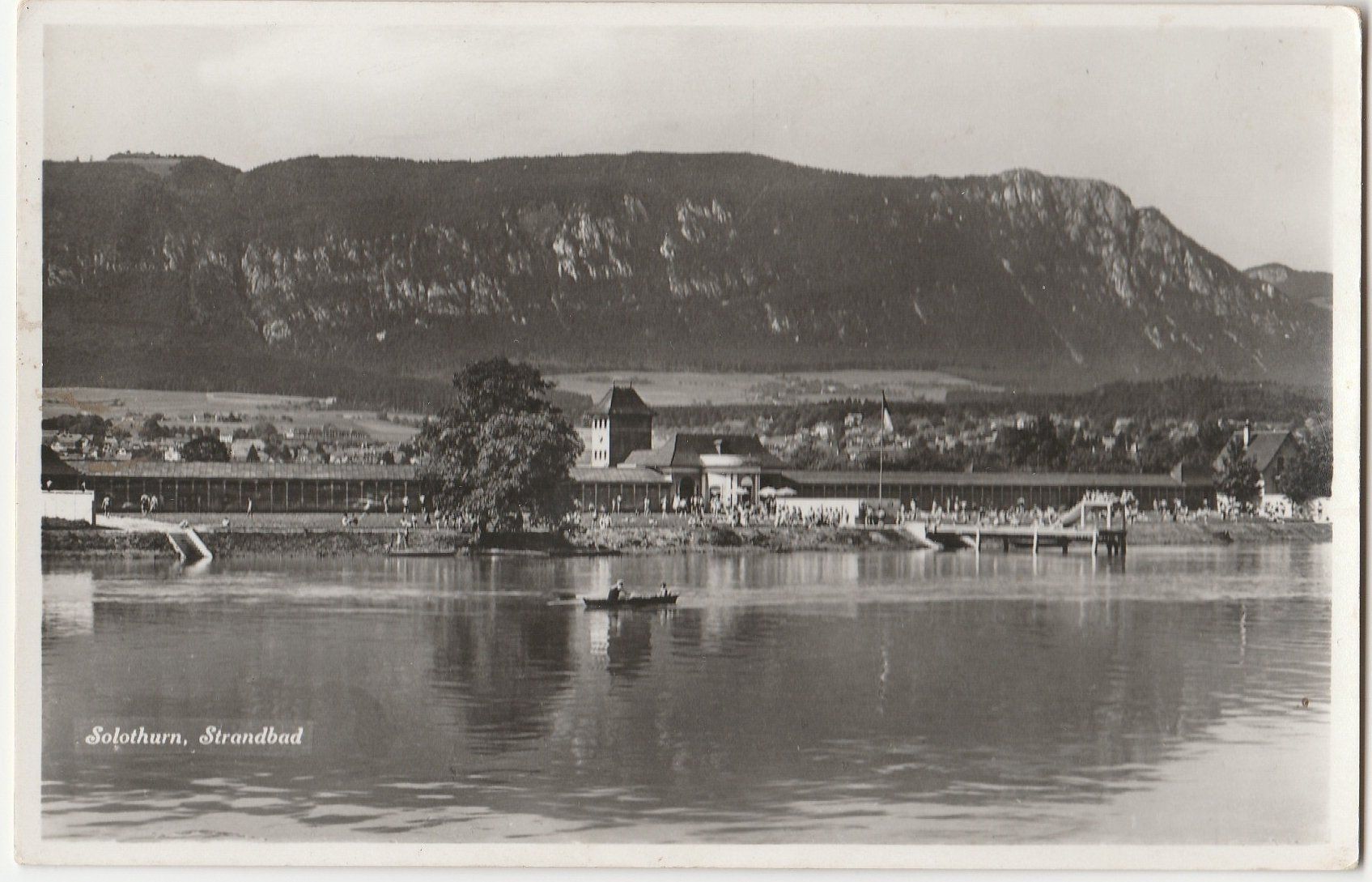 Ansichtskarten: Solothurn, Strandbad - (Feldpost 1940) – Gebraucht aus Fällanden von Blausegelfliege