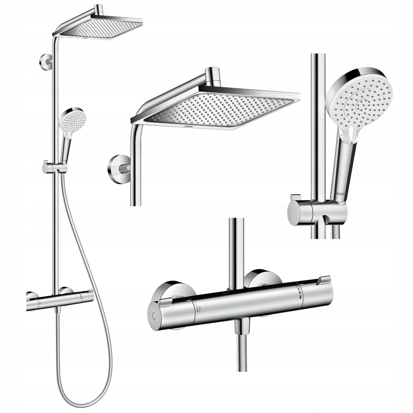 Hansgrohe Docce: Hansgrohe Crometta E 240 EcoSmart Duschsystem mit Thermostat – Nuovo e nell'imballaggio originale da Luzern venduto da BestMobile