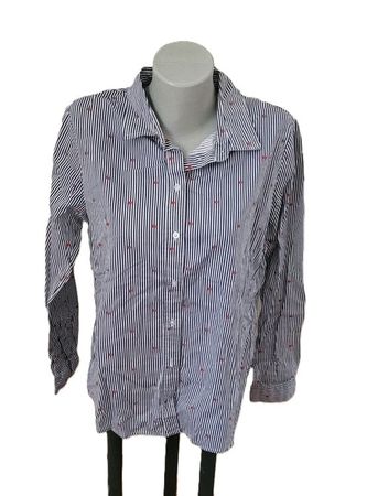 Bluse Gr. 40 gestreift mit Herzen