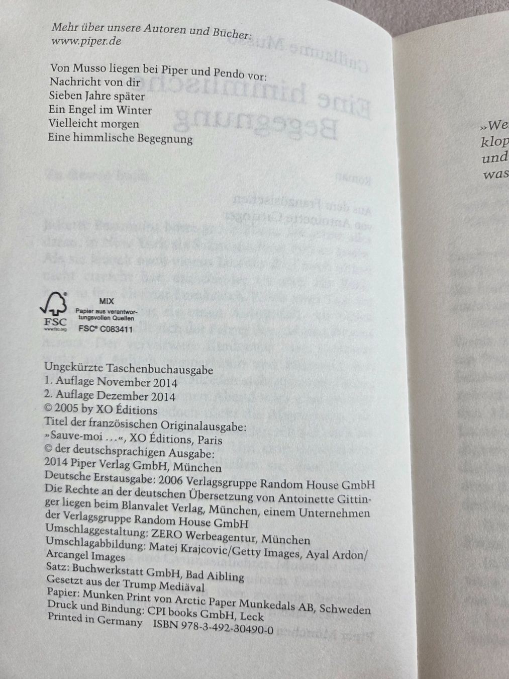Libri: Guillaume Musso - Eine himmlische Begegnung – Usato da Bergdietikon venduto da Tanne_10 3