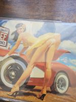 Retro Blechschild Pin-up Girl USA Kult