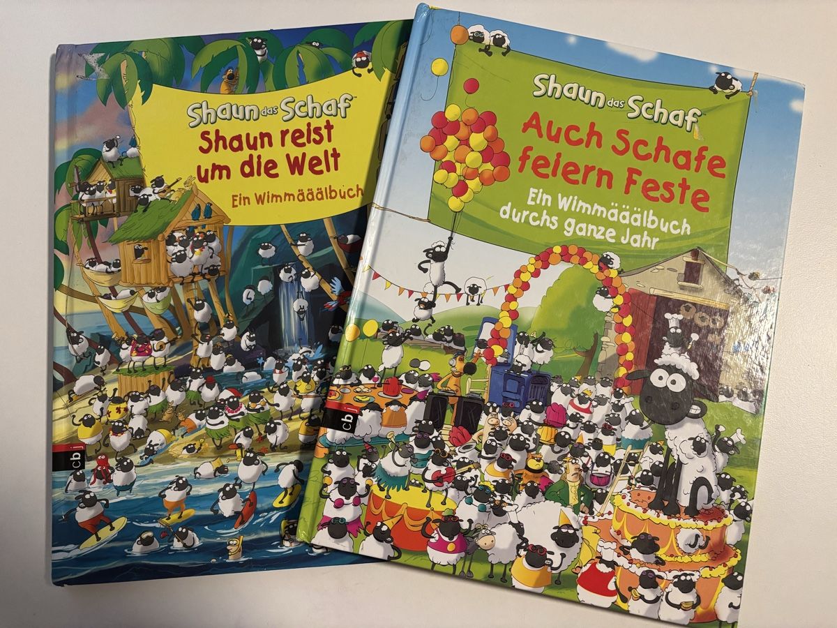 Libri: 2 Wimmelbücher Shaun das Schaf – Usato da Hinwil venduto da princess_12