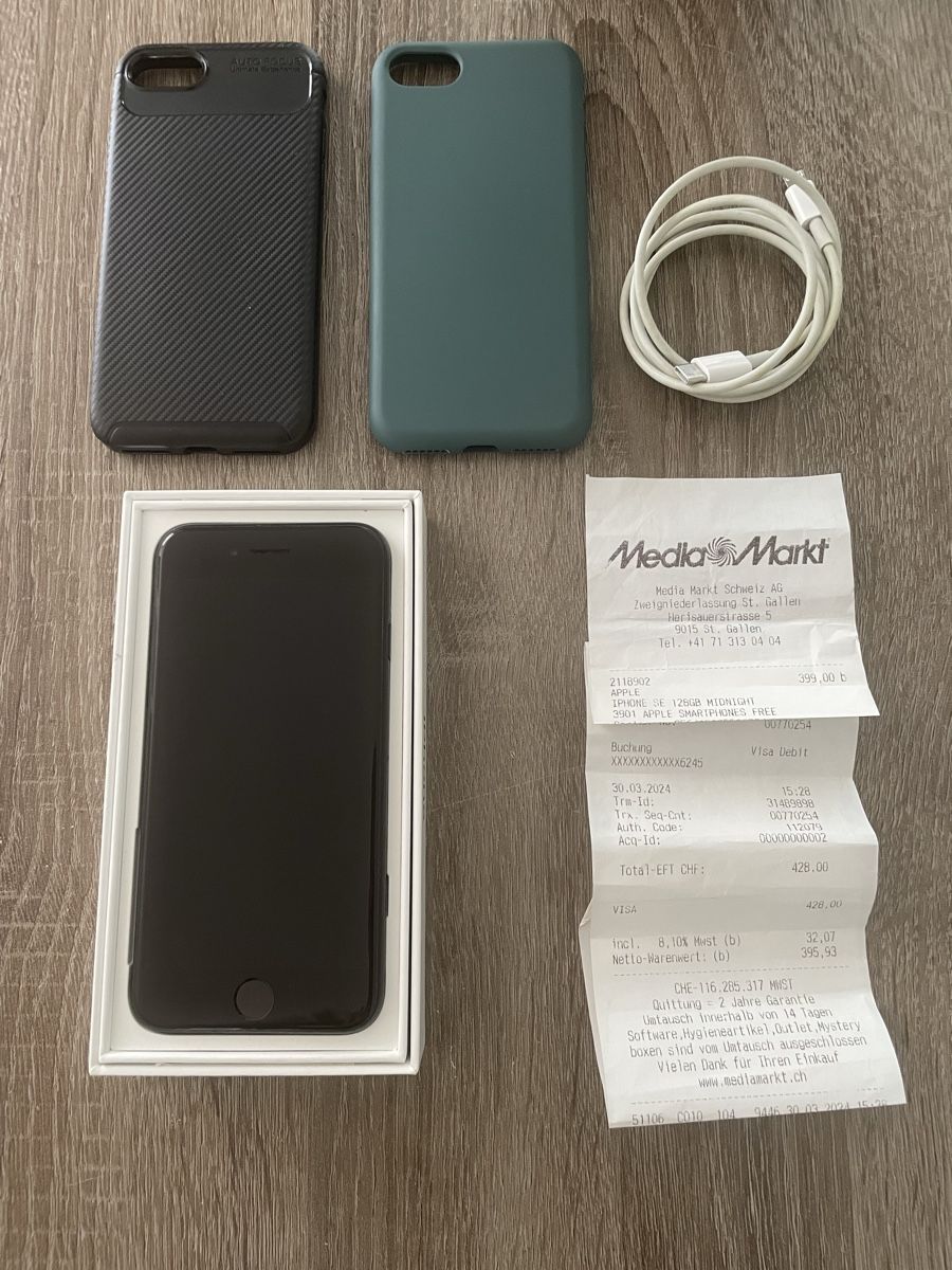 Apple Handys / Smartphones: Smartphone Apple iPhone SE 128GB midnight  – Gebraucht aus Münchwilen TG von pat_yl5s