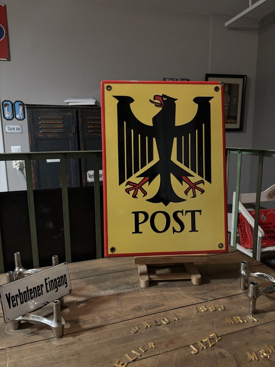 Insegne: Emailschild, deutsche Post, Adler, abgekantet – Usato da Staufen venduto da timelessvintage 4