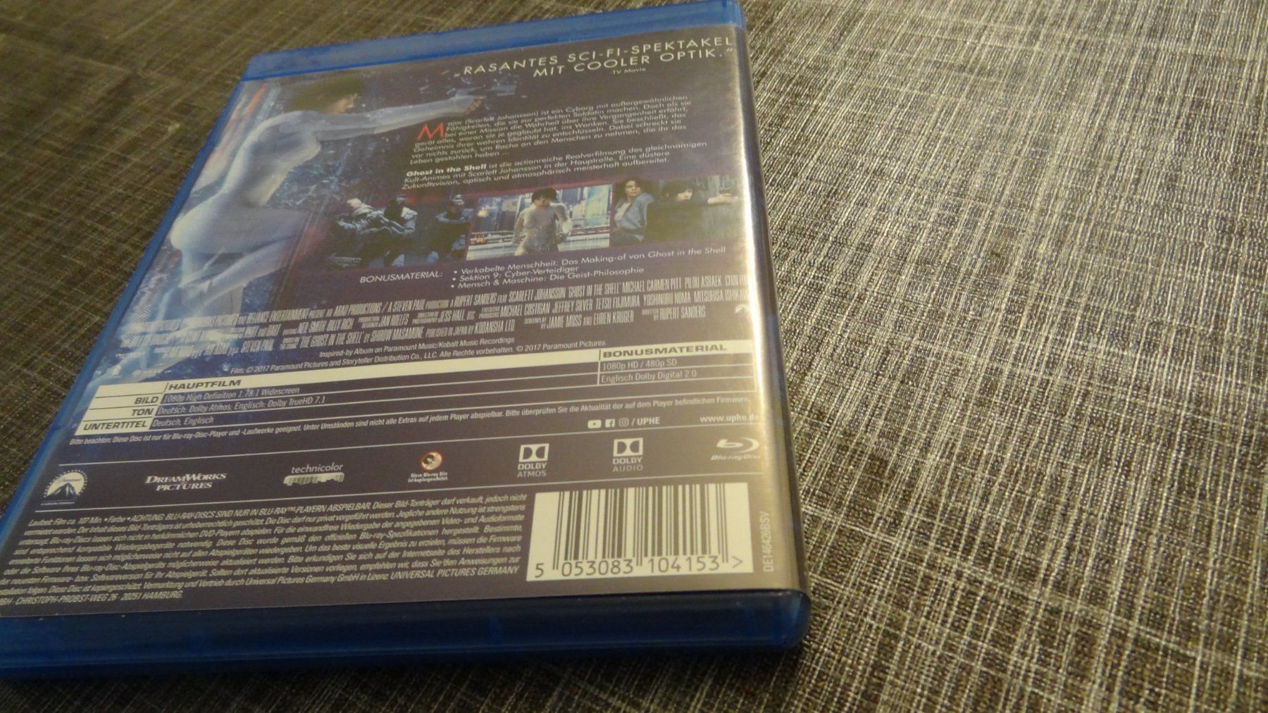 Tutti i DVDs: Ghost iin the Shell BLU-RAY – Usato da Olten venduto da Disc-Verkauf 2