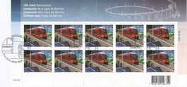 Lot 3 feuillets 10 timbres FDC - Centenaire ligne du Bernina