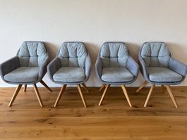4 Essstühle, Drehstühle, Modell Cozy von Möbel Pfister