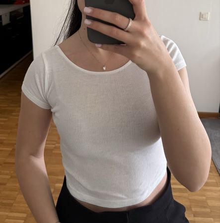 Zara Top Court Blanc - Taille M