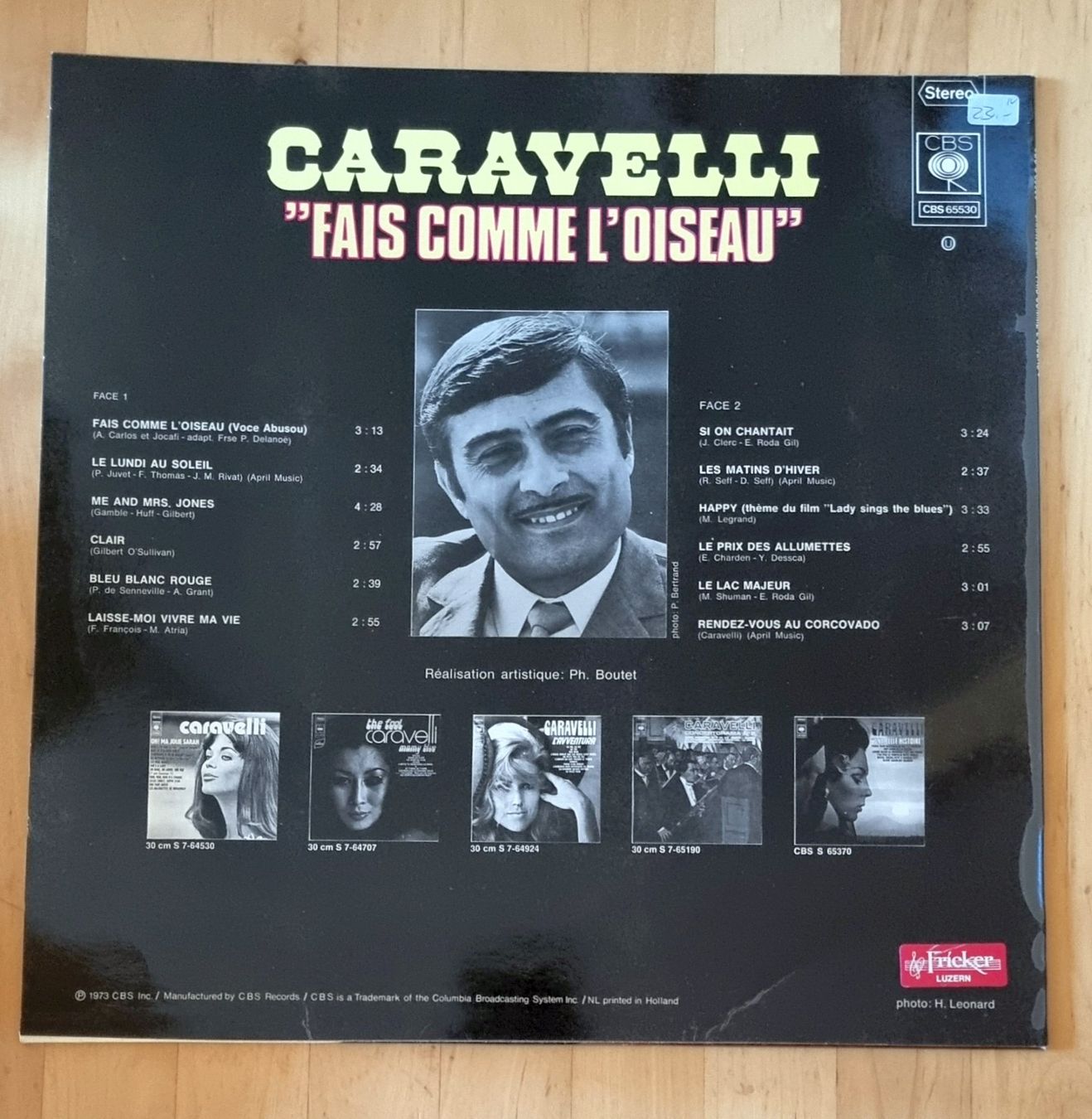 Dischi in vinile: LP Caravelli "Fais Comme L'Oiseau" (1973) Originalpressung – Usato da Luzern venduto da Frizzz 1