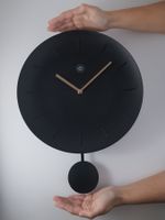 Bowl Uhr Wanduhr Schwarz Plastik