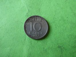 Schweden 1953, 10 Oere    Silber   .400